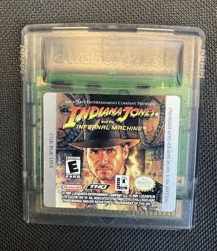 Indiana Jones and the Infernal Machine - GameBoy Color GBC Cartridge Only Tested