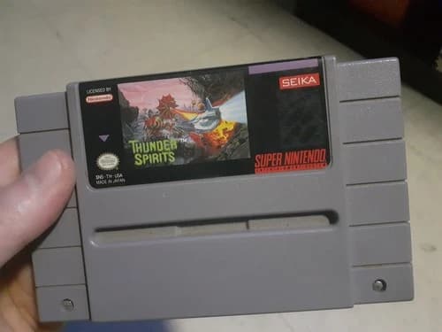 SNES Thunder Spirits Authentic game loose. tested and works.