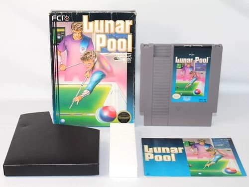 Lunar Pool NES Nintendo Complete CIB Authentic! Good Condition! Nice!
