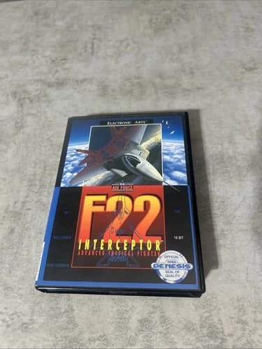 F22 Interceptor F-22 (Sega Genesis) CIB Complete Tested And Working