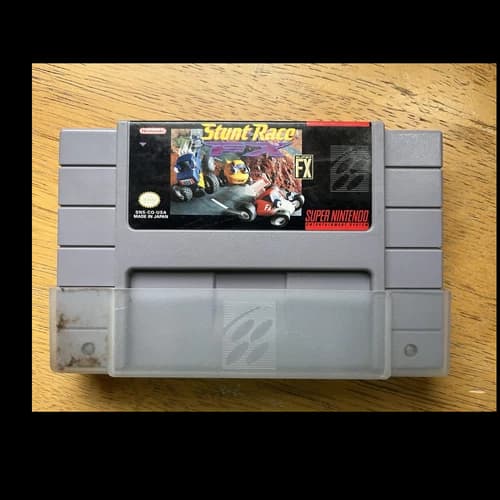 Nintendo Stunt Race FX Super Nintendo SNES Racing Game Cartridge NTSC-U/C