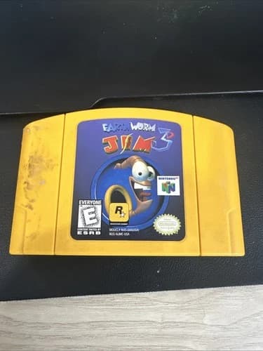Earthworm Jim 3D (Nintendo 64, 1999) N64 Rockstar Game Cartridge