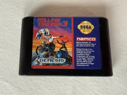 Sega Genesis Rolling Thunder 3 - Cartridge Only Tested & Cleaned Good Condition