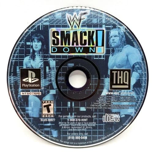 PS1 WWF SmackDown (Sony PlayStation 1, 2000) Tested & Works