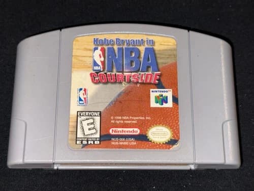 Kobe Bryant in NBA Courtside (Nintendo 64, 1998) Cleaned Tested Authentic N64