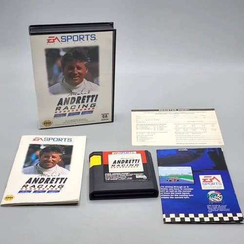 Mario Andretti Racing (Sega Genesis) Complete in Box - Tested