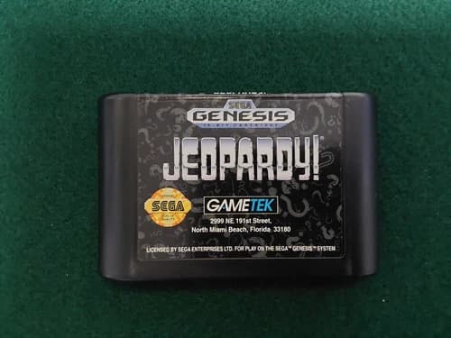 Jeopardy (Sega Genesis, 1992) Tested Cartridge Only !!!