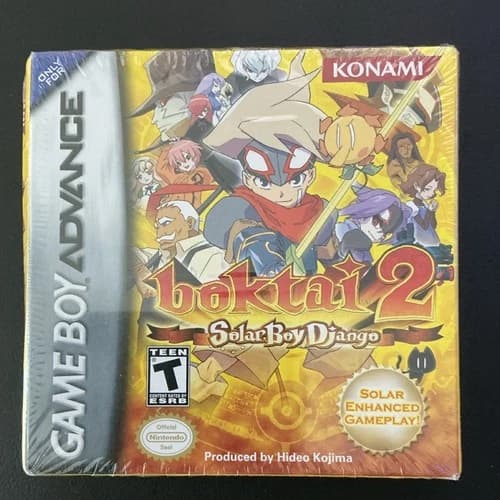 Konami Boktai 2: Solar Boy Django Game Boy Advance Action RPG Solar Multiplayer