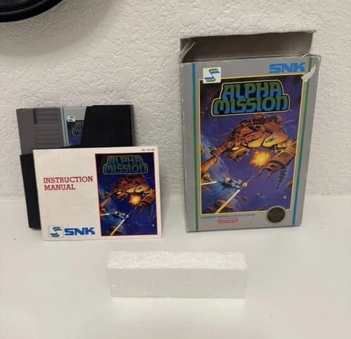 Alpha Mission Nintendo NES - CIB Authentic Tested & Working Good Condition