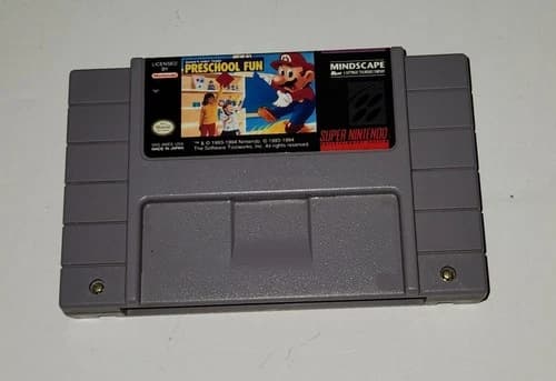 Mario's Early Years: Preschool Fun Super Nintendo SNES Working Authentic