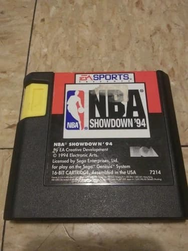 NBA Showdown '94 (Sega Genesis, 1994) Authentic Cart Only Tested, WORKS GREAT!