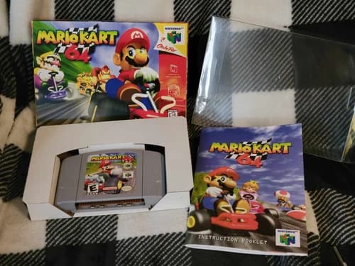 N64 - MARIO KART 64 (Nintendo 64) Authentic Cart but Custom Box/Manual 4player