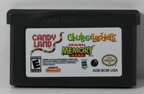 Candy Land/Chutes and Ladders/Memory (Nintendo Game Boy Advance, 2005) Cart Only