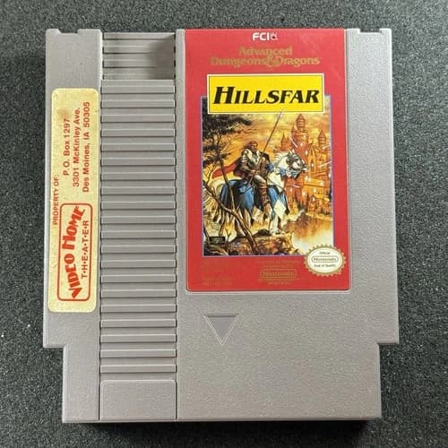 NES Nintendo Advanced Dungeons & Dragons Hillsfar Cart GENUINE AUTHENTIC TESTED