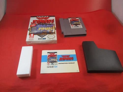 Talking Super Jeopardy (Nintendo NES) COMPLETE w/ Box manual game WORKS! #W