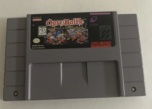 Ogre Battle: The March of the Black Queen (1993 SNES) Tested & Authentic Cart!