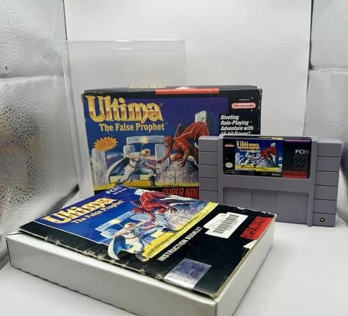 Ultima The False Prophet Super Nintendo SNES CIB Complete Manual MINTY CART!