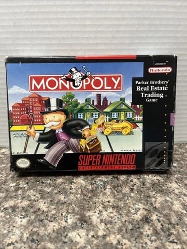 Monopoly SNES Super Nintendo Complete CIB