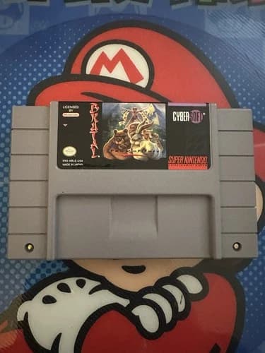 Brutal Paws of Fury SNES Super Nintendo Game Cartridge 1994 Cybersoft