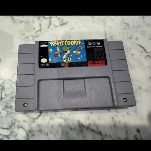 Yoshi’s Cookie SNES Super Nintendo Game Cartridge Authentic Tested Clean Label
