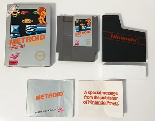 Metroid (Nintendo NES, 1987) Complete CIB Box/Game/Booklet/Sleeve TESTED!