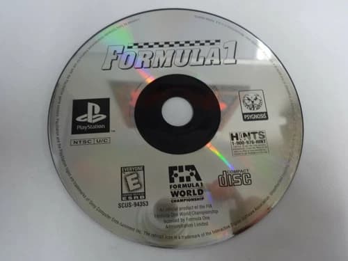 Formula 1 Sony Playstation One PS1 PSX Game Disc Only Free Ship