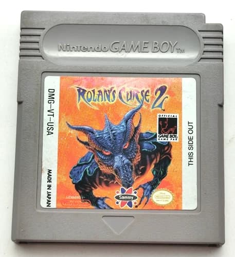 Rolan's Curse 2 (Nintendo Game Boy NGB, 1992) *Cart Only* Authentic Tested Saves