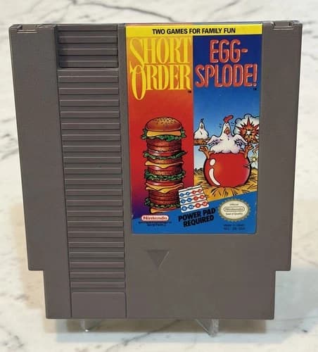 Short Order/Eggsplode Nintendo NES 1989 Game Cart Tested And Working Retro