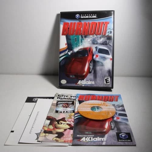 Burnout (Nintendo GameCube, 2002) Complete With Manual