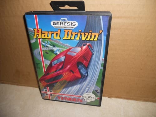 1991 SEGA GENESIS GAME HARD DRIVIN CIB WITH MANUAL, CASE & GAME TESTED & WORKS