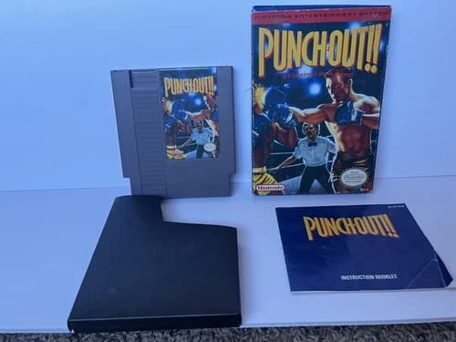 Punch-Out NES Nintendo Entertainment System, 1990 CIB Complete in Box Tested