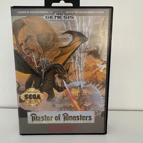 Master of Monsters Sega Genesis Game, Box And Manual