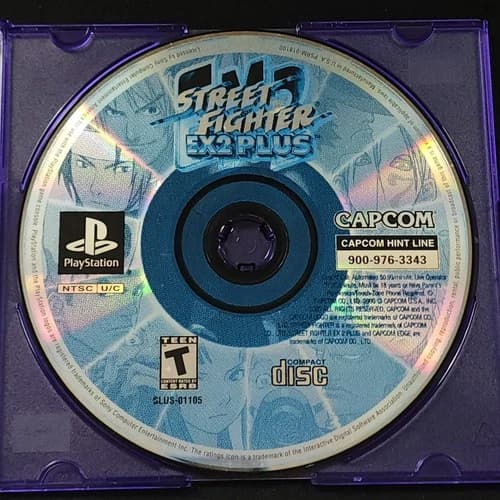 Street Fighter EX2 Plus Sony PlayStation 1 PS1 Disc Only Cleaned Tested & Works