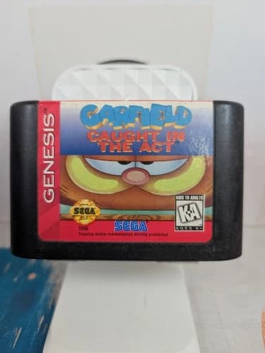 Sega Genesis Garfield Caught in the Act Game Tested And Working. Cart Only
