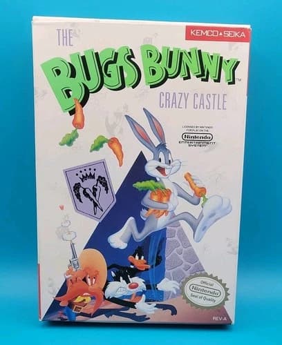 The Bugs Bunny Crazy Castle NES ( 1989) CIB Compete w/ Box, Manual, Cart.