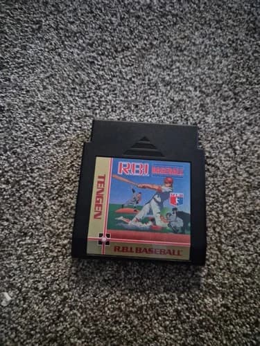 RBI Baseball for Nintendo NES 1988 Tengen Edition, Complete Functional Game Cart