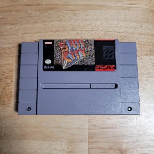SimCity SNES Super Nintendo Entertainment System, 1991 - Tested
