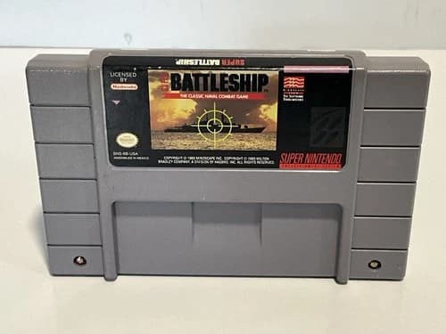 SNES Super Battleship Super Nintendo Cartridge Tested Working