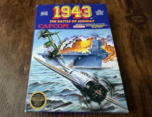 circle seal 1943: The Battle of Midway complete in box nintendo nes game