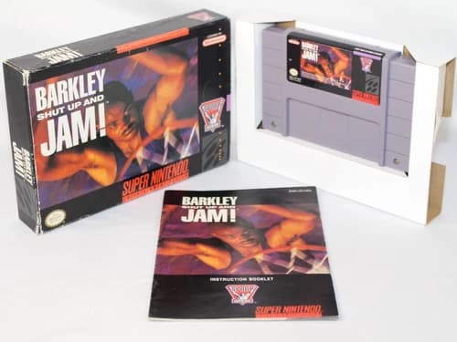 Barkley: Shut Up And Jam! SNES Super Nintendo Complete CIB Good Condition!