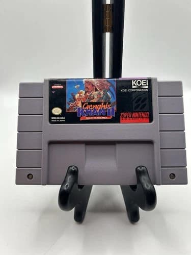 Genghis Khan II Clan of the Gray Wolf (Super Nintendo, SNES) Authentic Tested