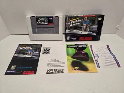 Mark Davis' The Fishing Master Super Nintendo SNES Complete in Box CIB