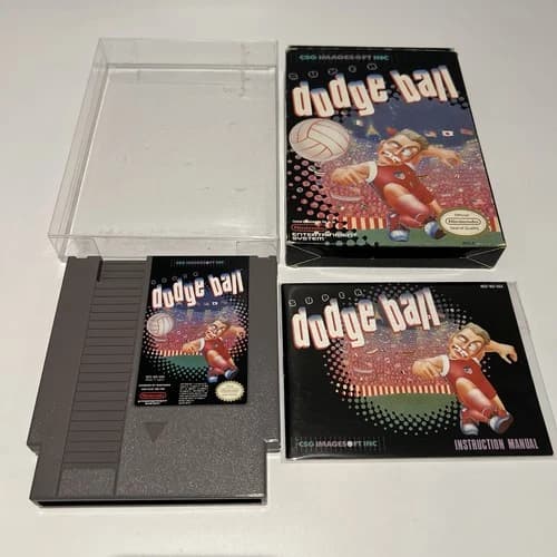 Super Dodge Ball (Nintendo NES, 1989) CIB Complete in Box Tested