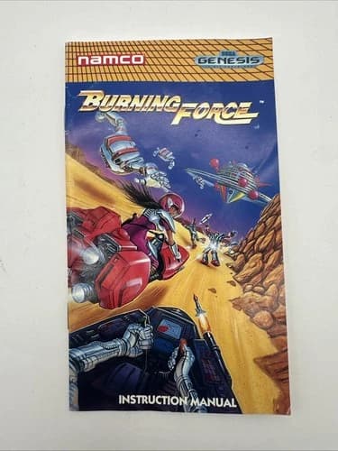 Burning Force (Sega Genesis) - Manuel Only