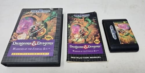 Dungeons & Dragons Warriors of the Eternal Sun Sega Genesis Complete Tested