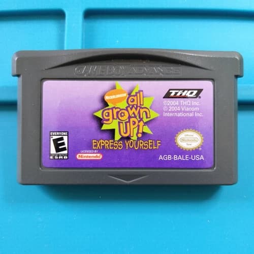 Nickelodeon All Grown Up! Express Yourself Nintendo GBA Authentic Tested Loose