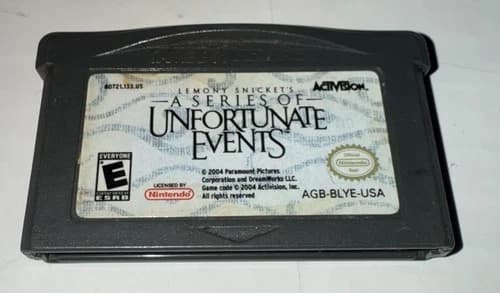 Lemony Snicket A Series Of Unfortunate Events Nintendo GBA Game Boy Advance