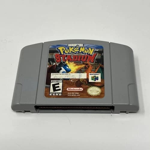 Pokemon Stadium (Nintendo 64, 1998) N64 Authentic Cartridge Pins Cleaned Tested