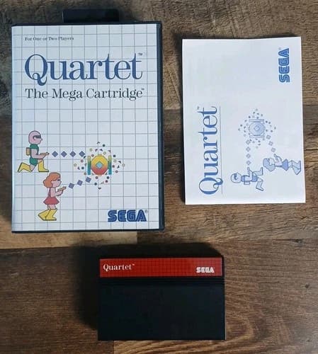 Quartet (Sega Master system, 1987) Complete CIB - Tested - Great Shape!