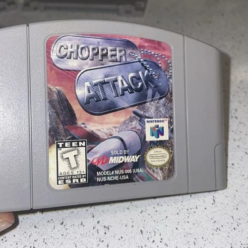 Chopper Attack (Nintendo 64, N64, 1998) Authentic & Tested Game Cartridge